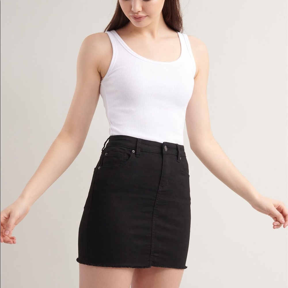 Garage Retro High Rise Denim Mini Skirt small